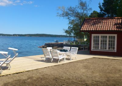 Gjutning fundament i skärgården