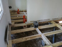 Höjning av fuktskadat hus